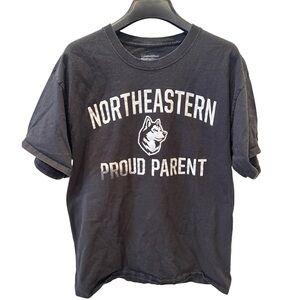 Northeastern University Proud Parent Black Champion TShirt Husky Boston L
